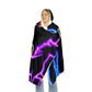 "Neon Mystic: The Gathering of Unicorns" - NEON Unicorns Art Hooded Snuggle Blanket