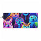 Neon Nocturnal Composition. NEON Owls Art LED Mousepad