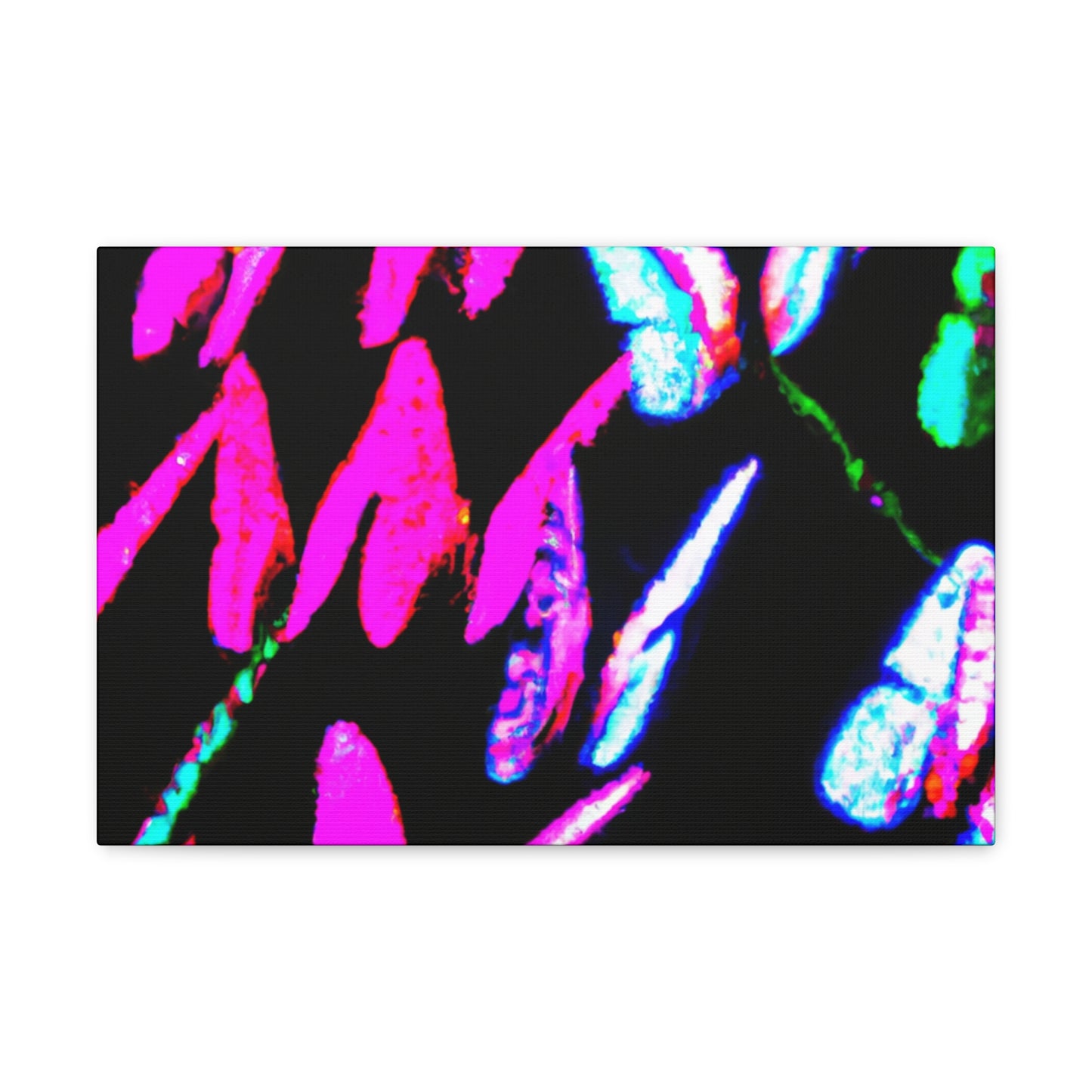 "Neon-Butterfly Prism" Neon Butterflies  Art Canvas