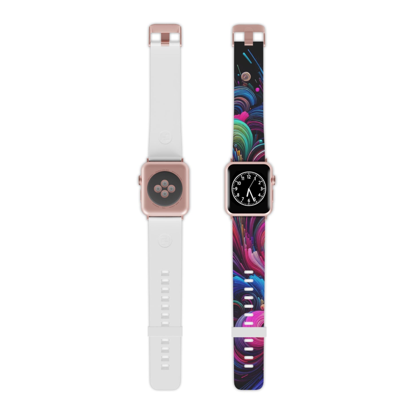 "Neon Synthesis" - Trippy Infinity Patterns Iwatch Band