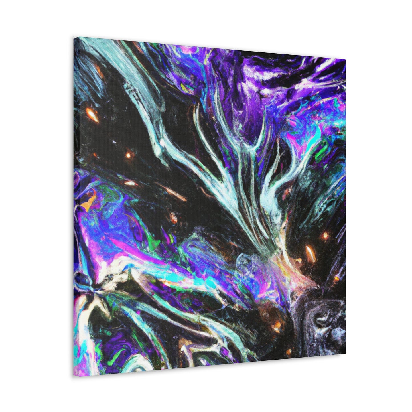 Interdimensional Fantasia. Trippy Infinity Patterns Art Canvas