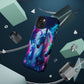 "Unicorn Flux-scape" Neon Unicorns Premium Art Magsafe Magnet Tough IPhone 13 14 15 Pro Plus Max and Mini in Matte and Glossy Phone cases