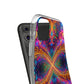 Vibrant Trippy Neon Infinity Swirls Infinity Patterns Art Polycarbonate Phone Case