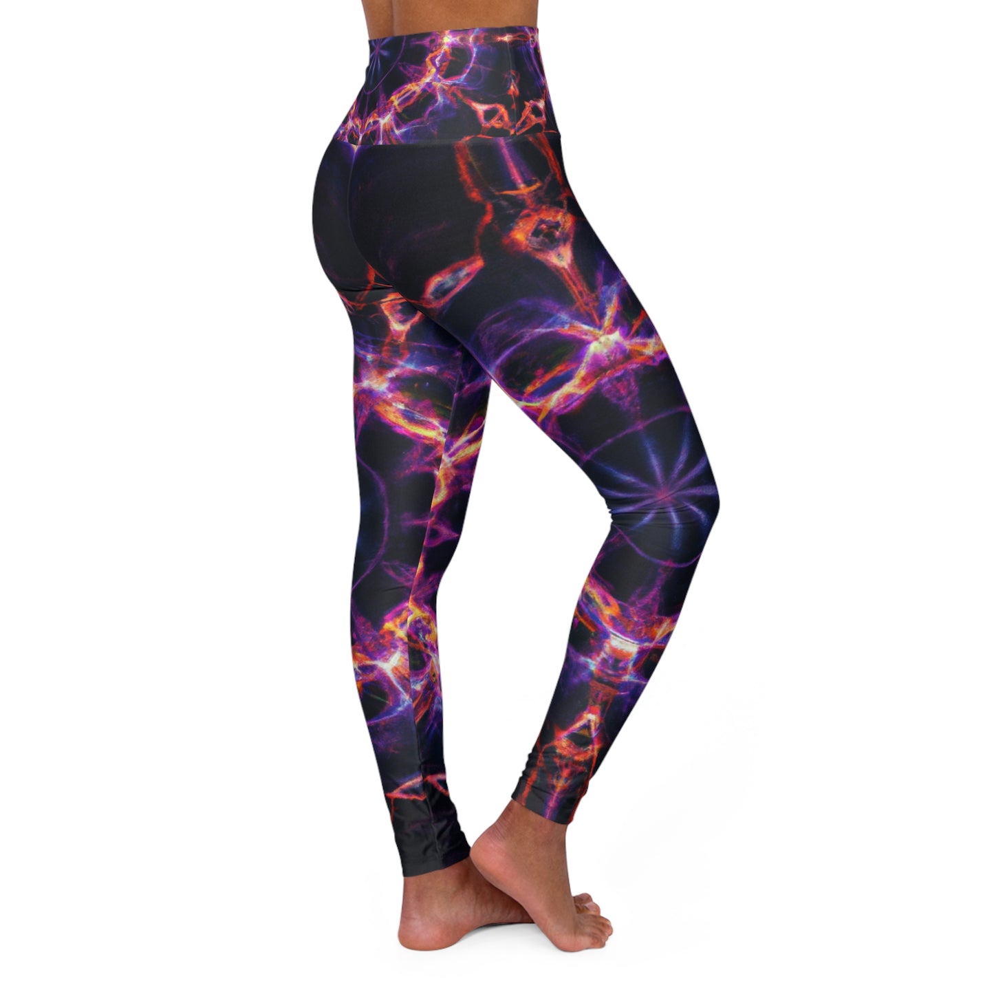 Galactic Neonoid Vortex - Trippy Infinity Patterns Leggings