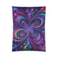 Trancendent Trippin' Neon Infinity Swirls. Trippy Infinity Patterns Comforter Blanket