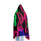 "Vivid Nebula of Butterflies" - NEON Butterflies Art Hooded Snuggle Blanket
