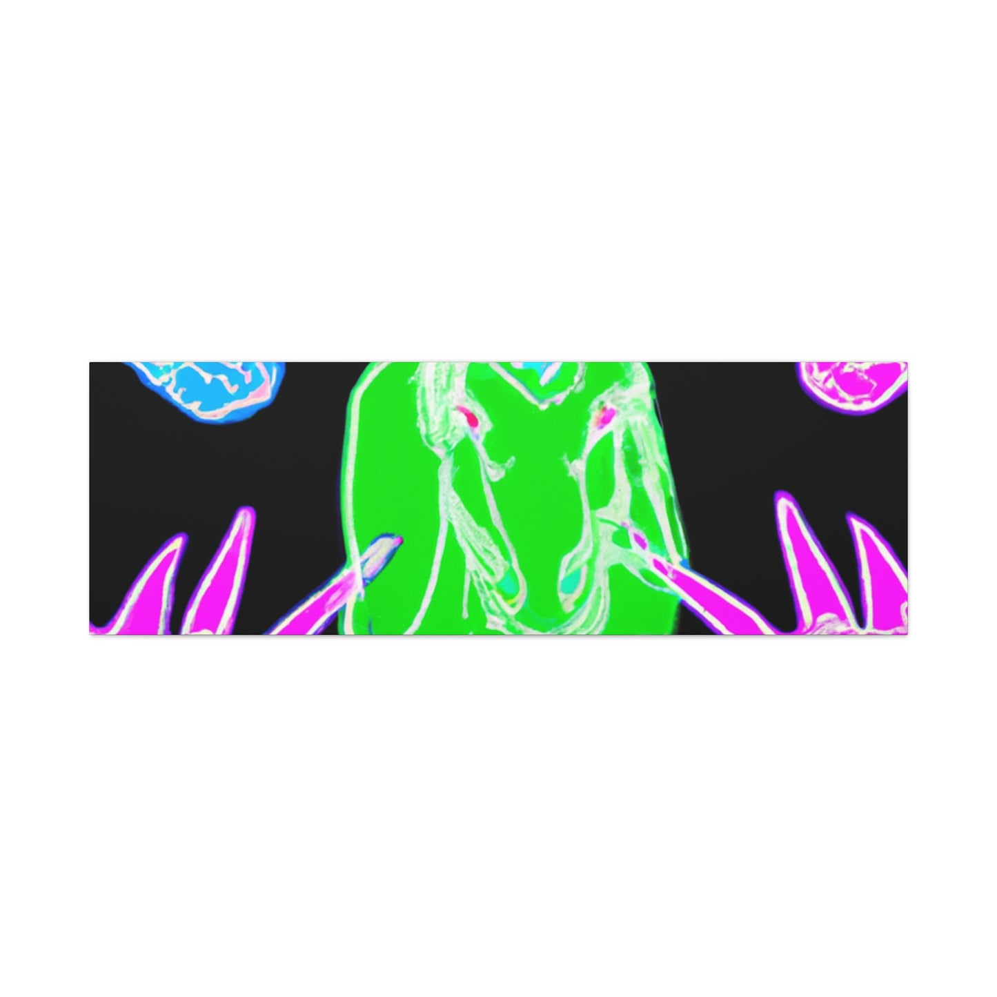 "Cosmic Mysticism" NEON Unicorns Art Canvas