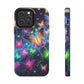 Neon Butterflies In Flight. NEON Butterflies Tough Phone Case