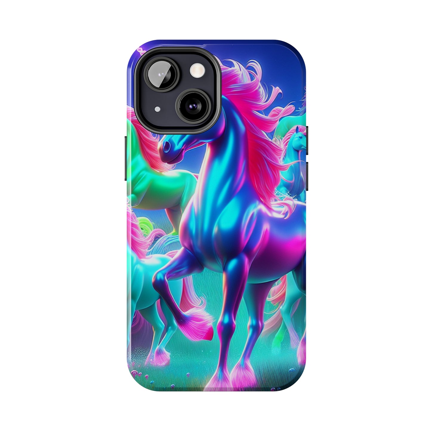 "Rainbow Dreams in Neon" NEON Unicorns Tough Phone Case