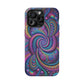 Cosmic Quasar Dreams. Neon Trippy Infinity Patterns Premium Art Magsafe Magnet Tough IPhone 13 14 15 Pro Plus Max and Mini in Matte and Glossy Phone cases