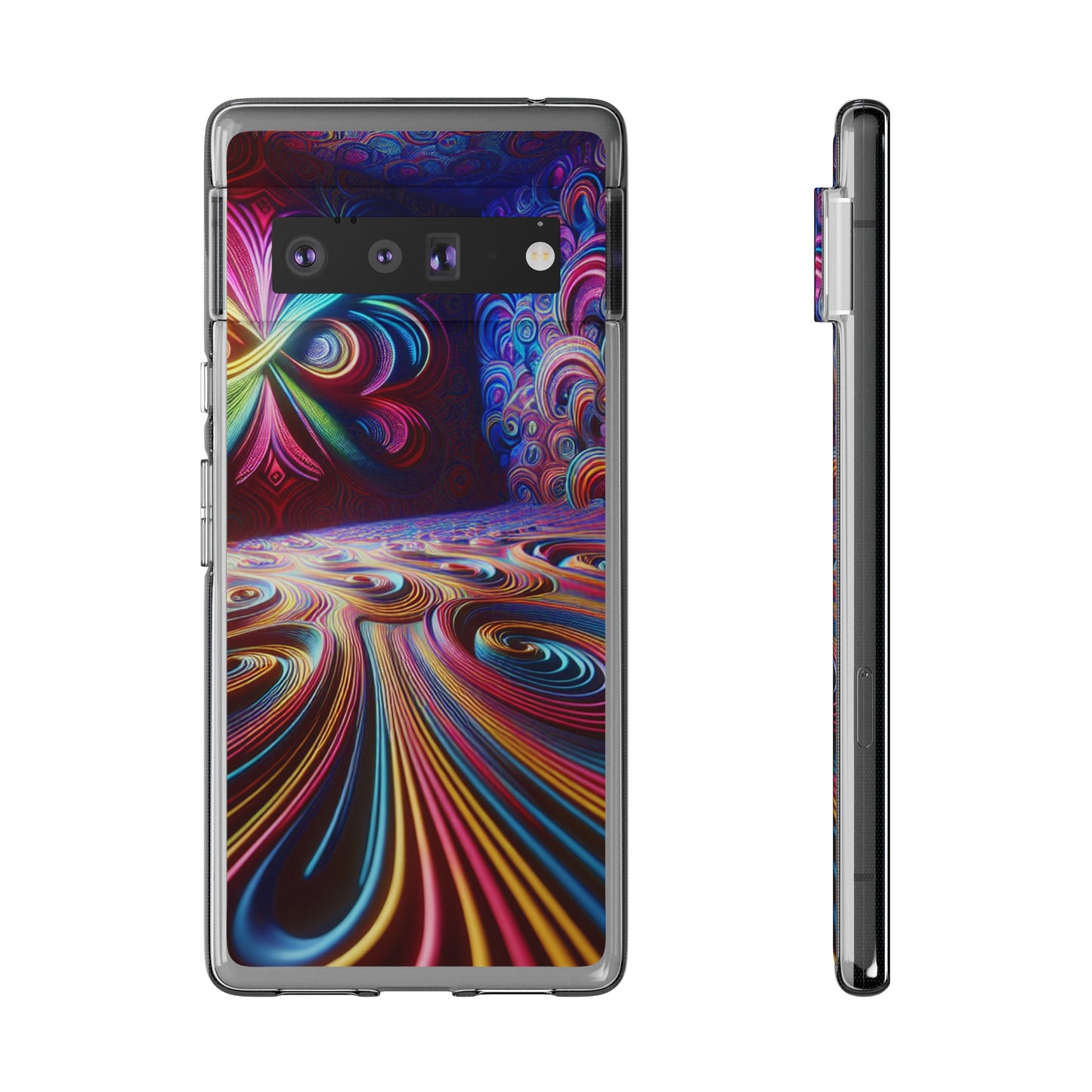 Vibin' Neon Infinity. Infinity Patterns Art Polycarbonate Phone Case