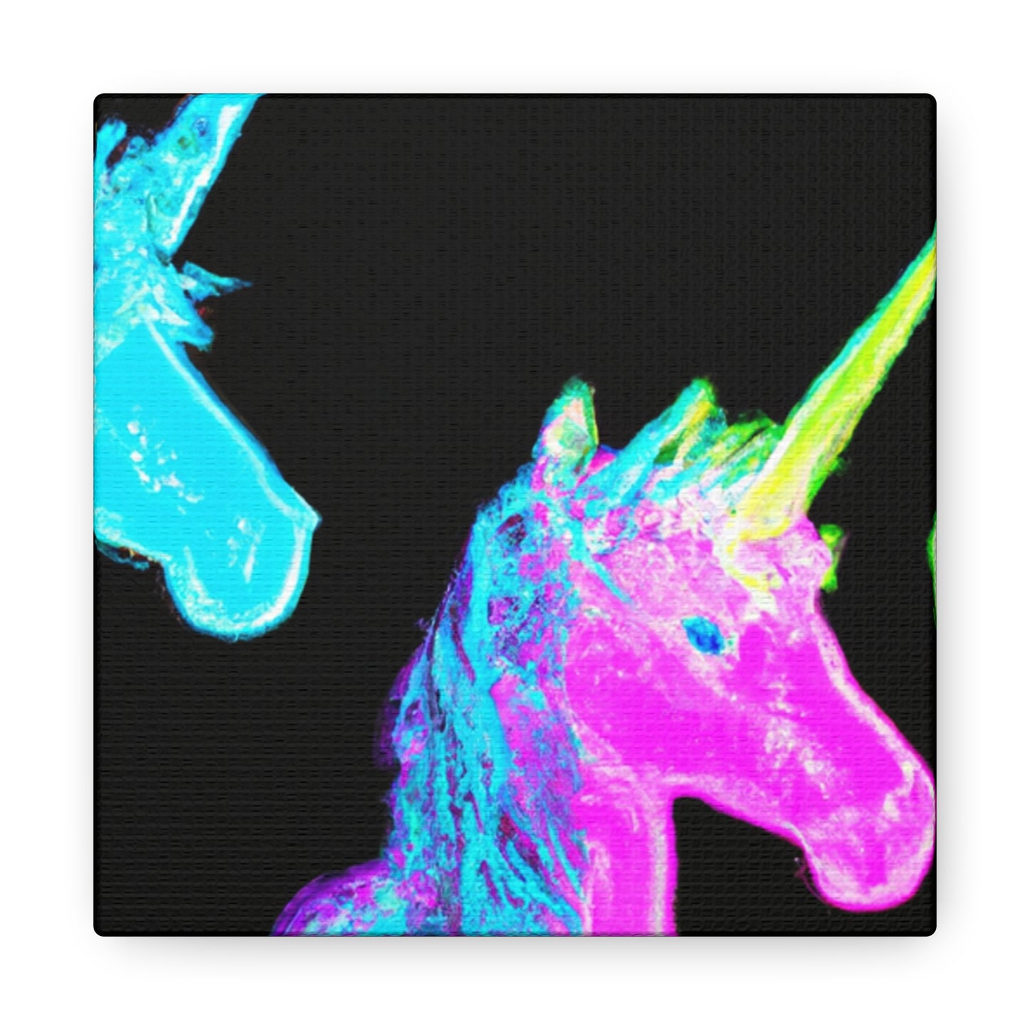 Neon Unicorn Blizzard NEON Unicorns Art Canvas