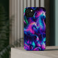 Neon Uniflourish Neon Unicorns Premium Art Magsafe Magnet Tough IPhone 13 14 15 Pro Plus Max and Mini in Matte and Glossy Phone cases