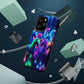 "Neon Fantasyland" Neon Unicorns Premium Art Magsafe Magnet Tough IPhone 13 14 15 Pro Plus Max and Mini in Matte and Glossy Phone cases