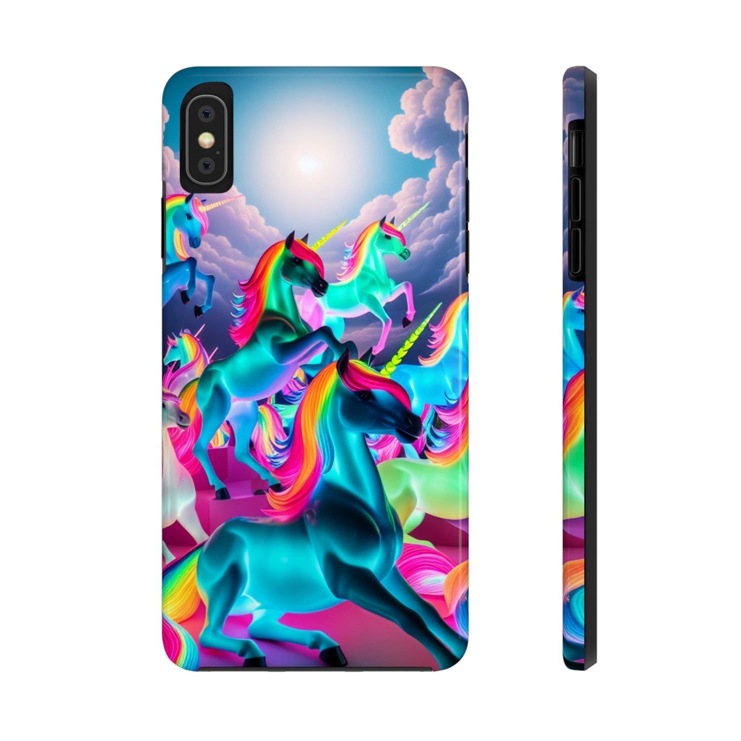 "Neon Fantasy" NEON Unicorns Tough Phone Case