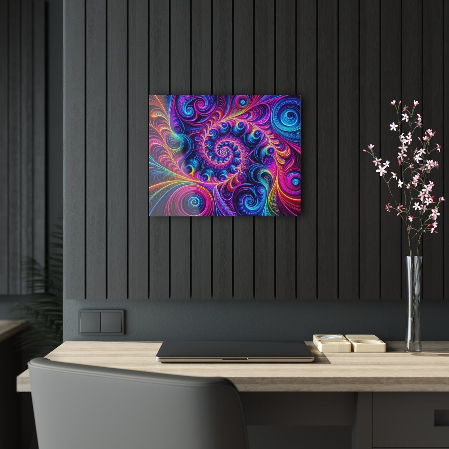 "Infinite Vibrance" Trippy infity Pattern 1/4" Glossy Acrylic Art