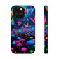 Neon Fruition Neon Butterflies and Mushrooms Premium Art Magsafe Magnet Tough IPhone 13 14 15 Pro Plus Max and Mini in Matte and Glossy Phone cases