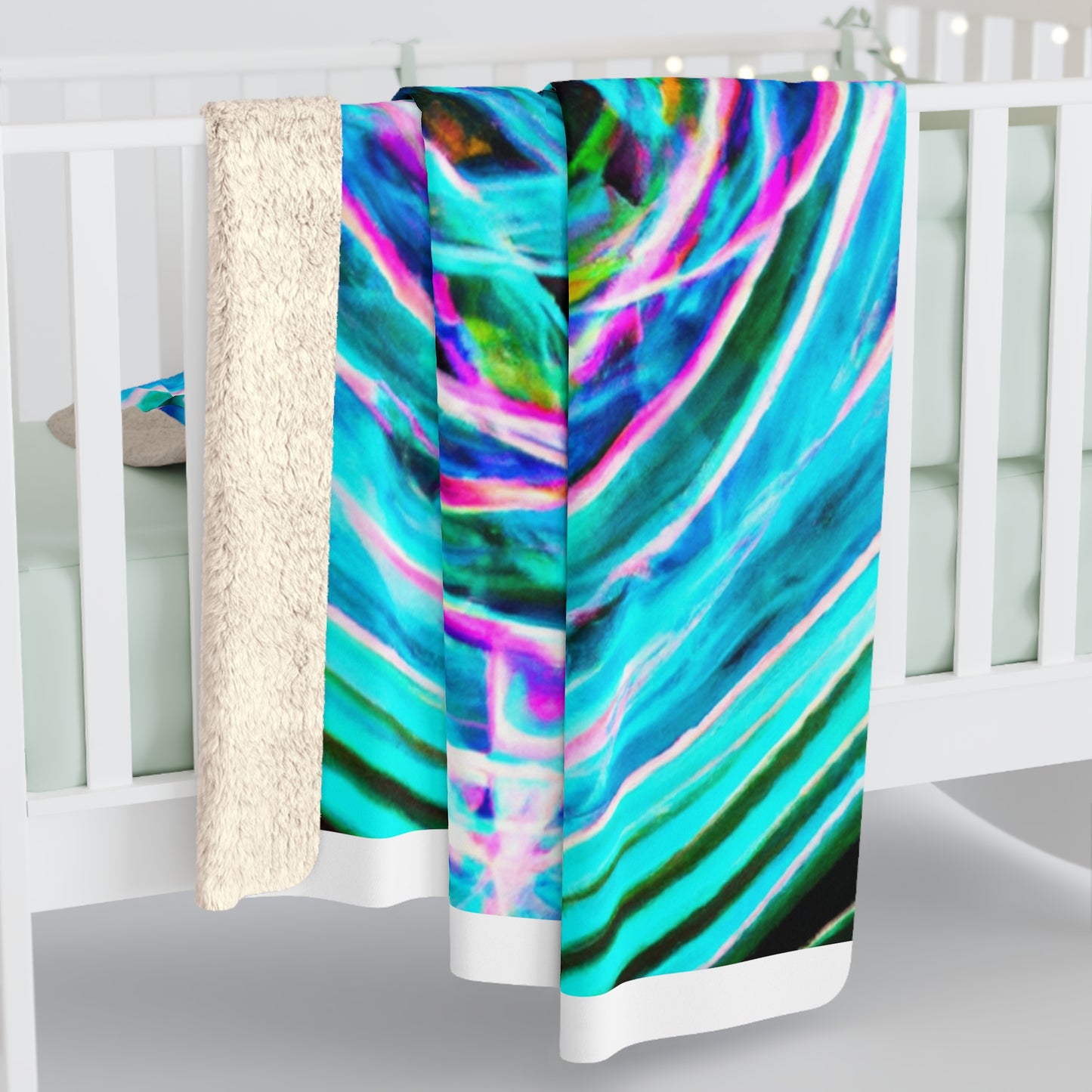 Angelo da Vinci - Trippy Infinity Patterns Sherpa Blanket