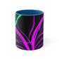 Vivid Nectarine Glitter Flutter Butterflies 11oz Mug