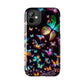 Neon Butterflies Dance NEON Butterflies Tough Phone Case Iphone 6 7 8 9 10 11 12 13 14 SE X XR XS Pro Max Mini Plus