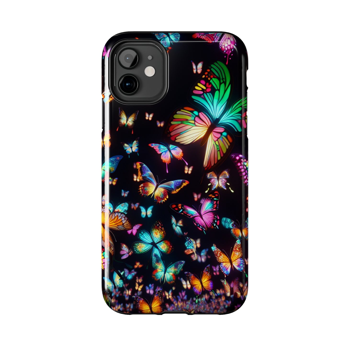 Neon Butterflies Dance NEON Butterflies Tough Phone Case Iphone 6 7 8 9 10 11 12 13 14 SE X XR XS Pro Max Mini Plus