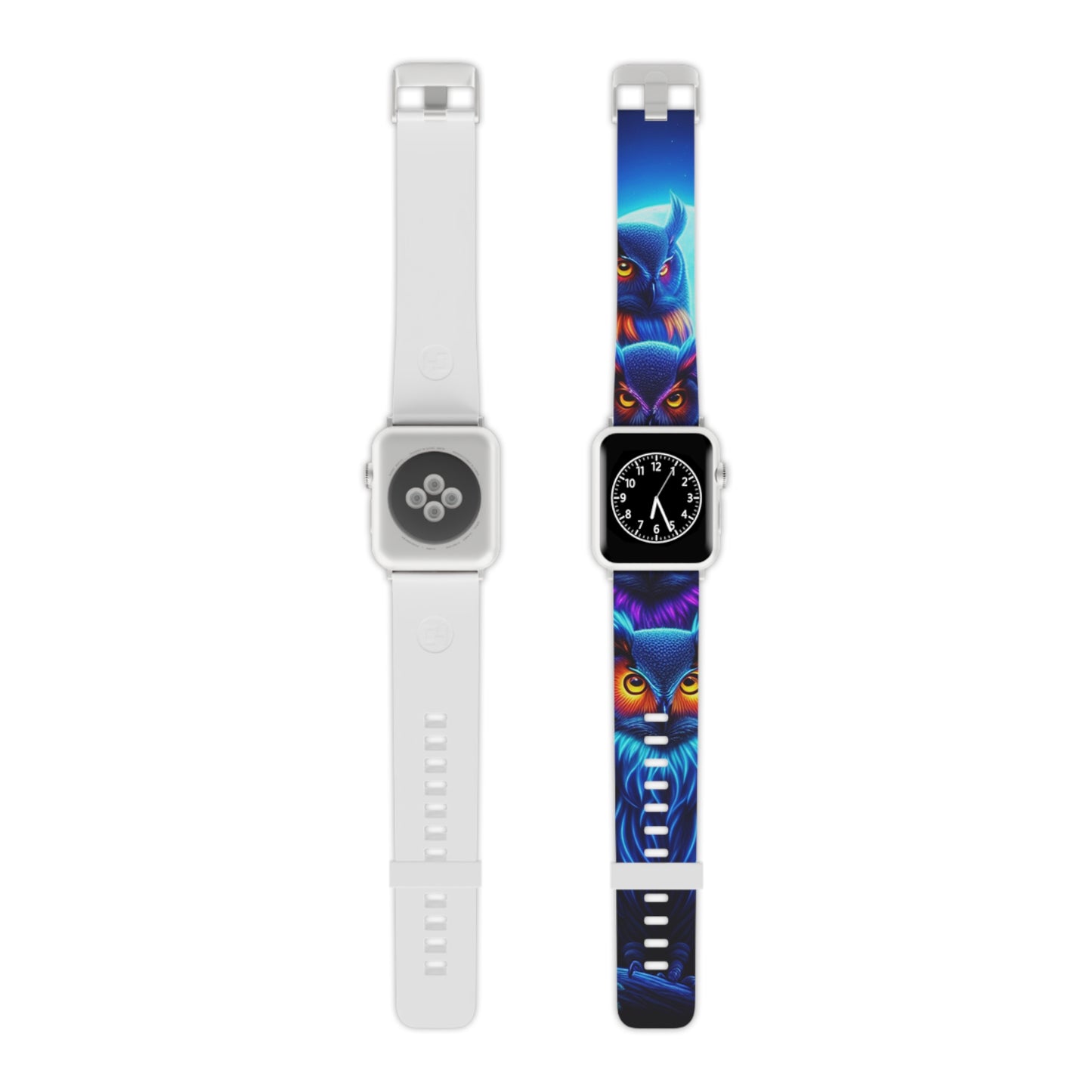 Neon Spectacle of Owls. - NEON Owls Iwatch Band