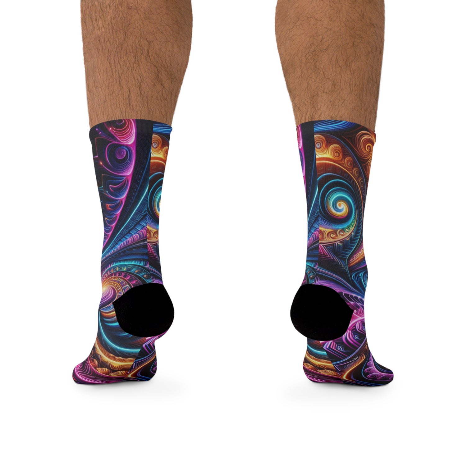 TDB "Galactic Fractal Vision" Trippy Recycled Poly Socks