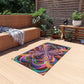 Neon Infinity Splatter-scape. Infinity Patterns Outdoor Rug