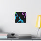 Vibrant Neon Fantasy NEON Unicorns Art Canvas