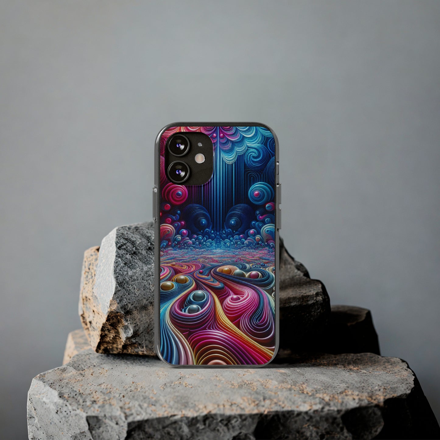 Mesmerizing Neon Infinity Infinity Patterns Art Polycarbonate Phone Case Samsung Galaxy s21 s22 Google Pixel 6 Iphone 11 12 13 14 Pro Max Mini Plus
