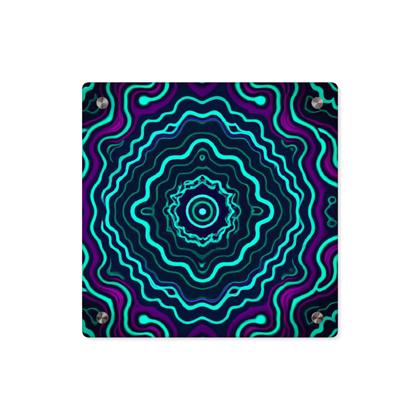 Psychedelic Visionarium. Trippy Infinity Patterns Acrylic Art Panel