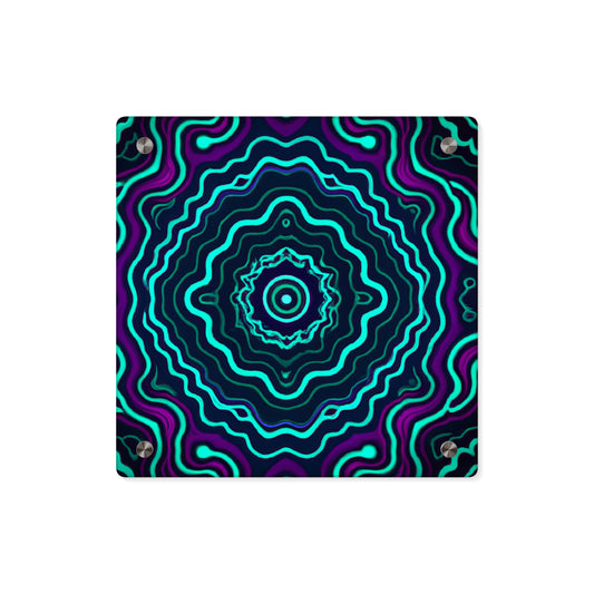 Psychedelic Visionarium. Trippy Infinity Patterns Acrylic Art Panel