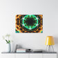 Galactic Neon Hyperspace Splatter. Trippy Infinity Patterns Art Canvas