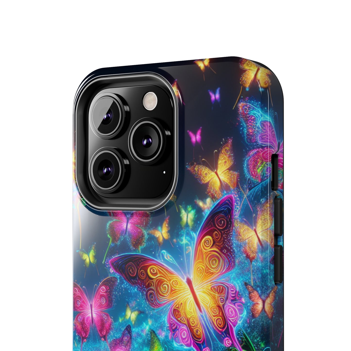 Neon Butterflies In Flight. NEON Butterflies Tough Phone Case