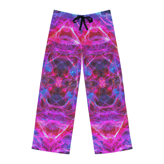 TDB Vibrant Prismatic Hyperspace Imagery. Trippy Infinity Patterns Mens Pajama Pants