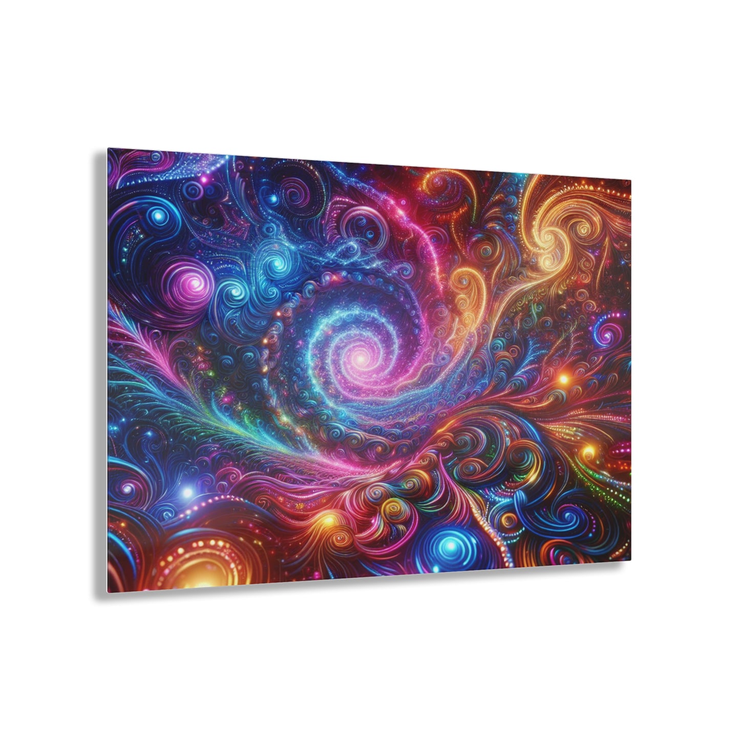 Neon Infinity Mystique. Trippy infity Pattern 1/4" Glossy Acrylic Art