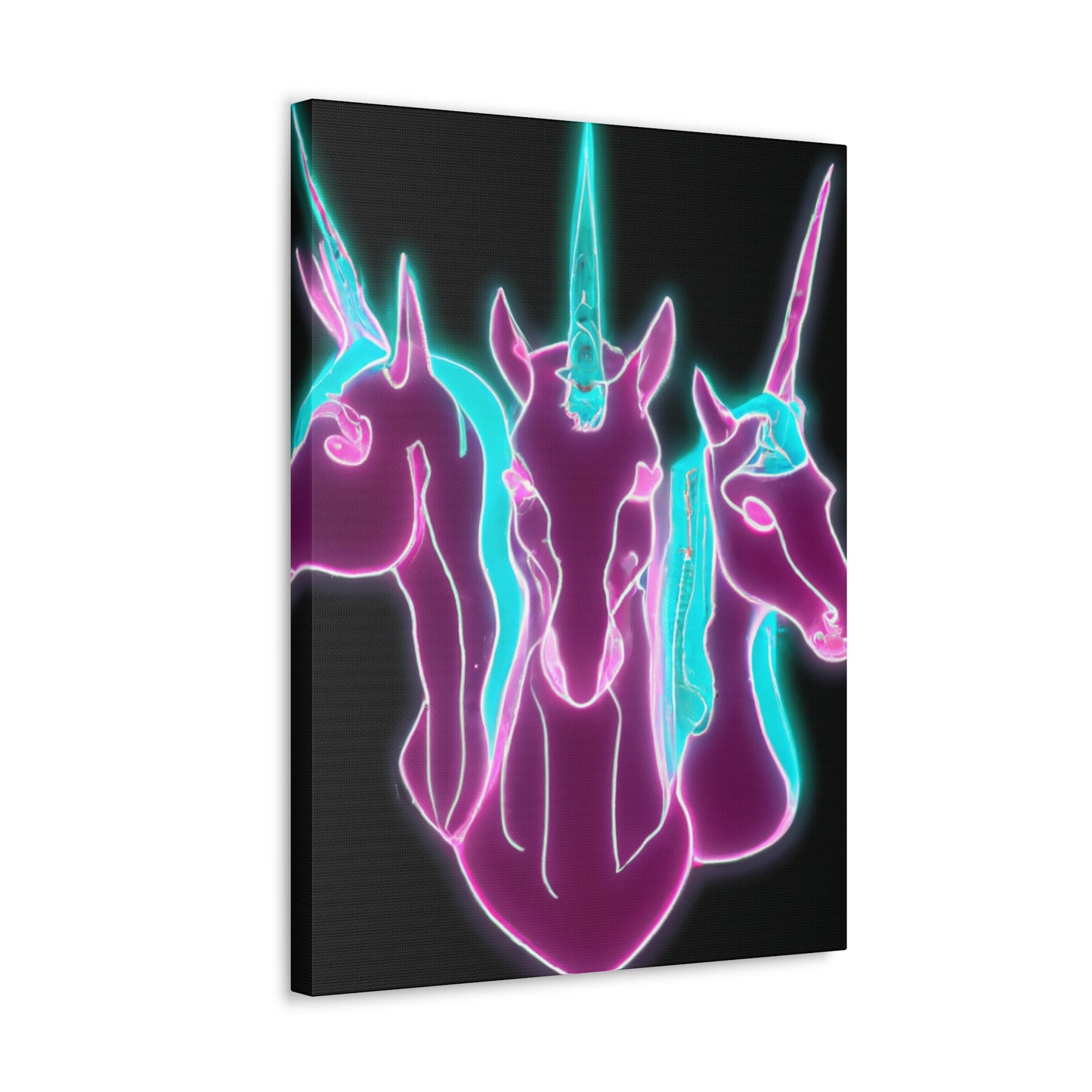 "Neon Unicorn Posse" NEON Unicorns Art Canvas