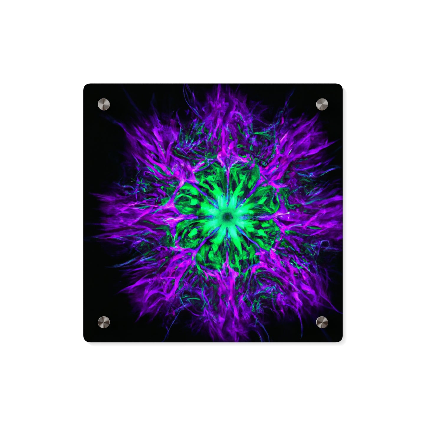 Neon Infinity Shimmering Splendor. Trippy Infinity Patterns Acrylic Art Panel