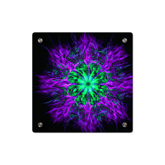 Neon Infinity Shimmering Splendor. Trippy Infinity Patterns Acrylic Art Panel