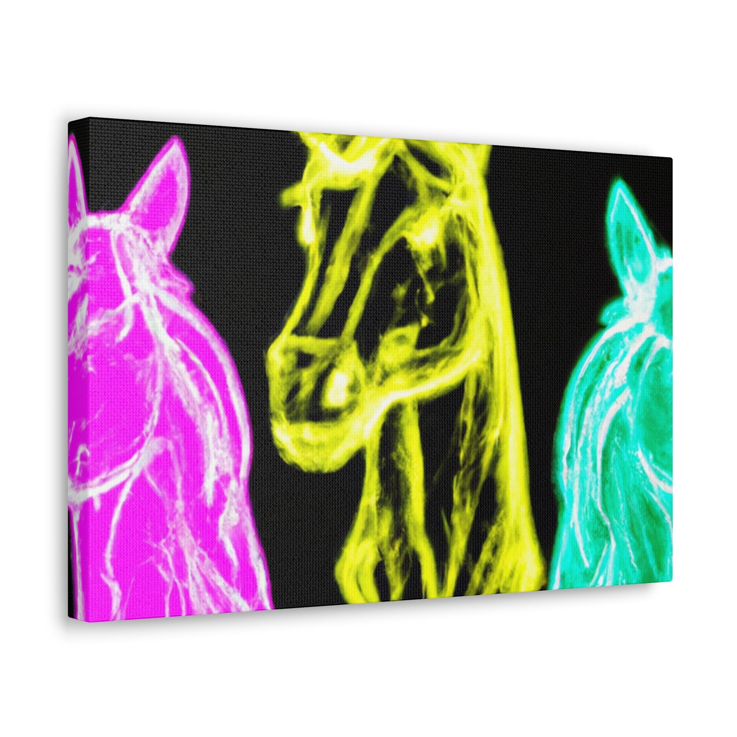 "Neon Unicorn Glow" NEON Unicorns Art Canvas