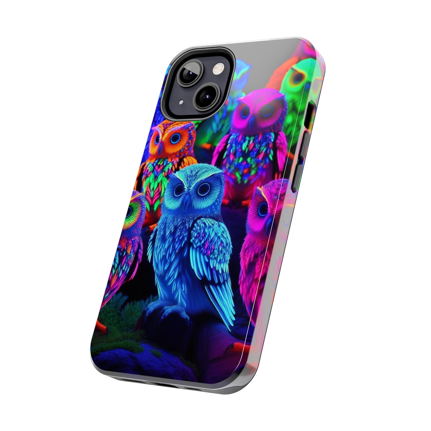 Neon Nocturne. NEON Owls Tough Phone Case