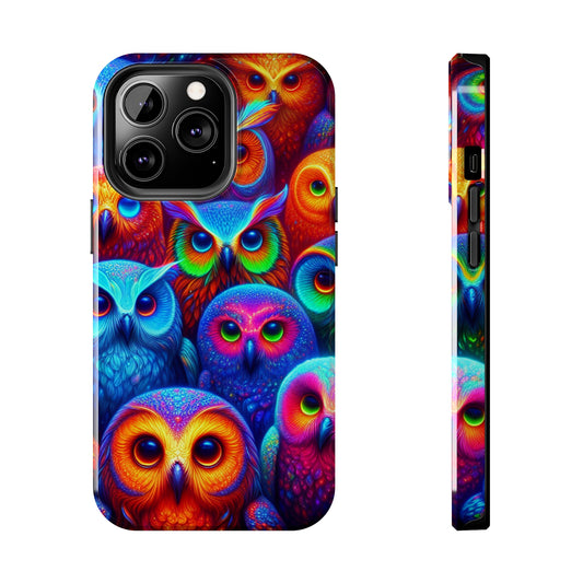 'Electric Neon Owl Harmony' NEON Owls Tough Phone Case