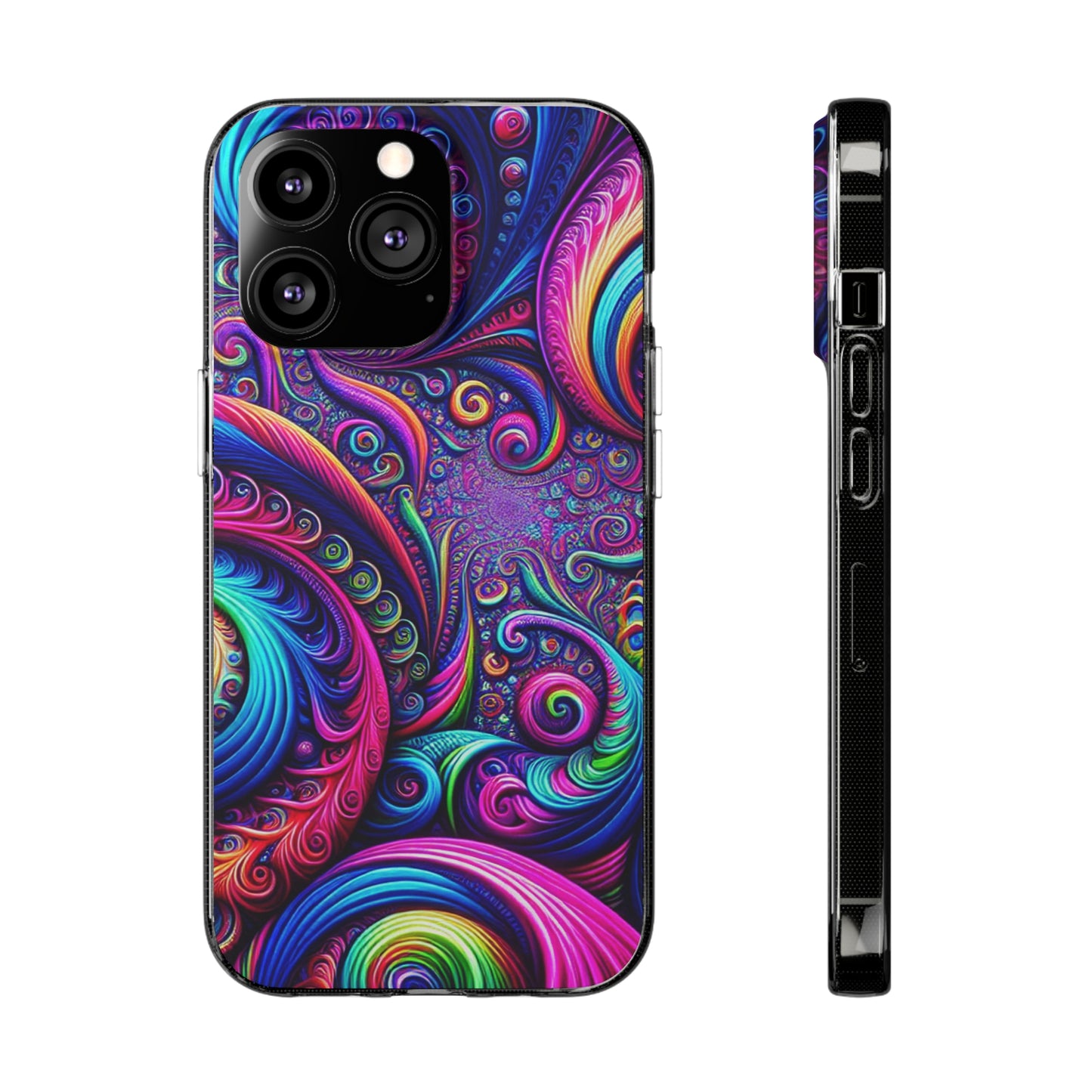"VibranTrip Neonfinity" Infinity Patterns Art Polycarbonate Phone Case