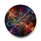 Vibrant Infini-Tripples. Infinity Patterns Art Acrylic Clock