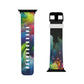 "Neon Flowscape" - Trippy Infinity Patterns Iwatch Band