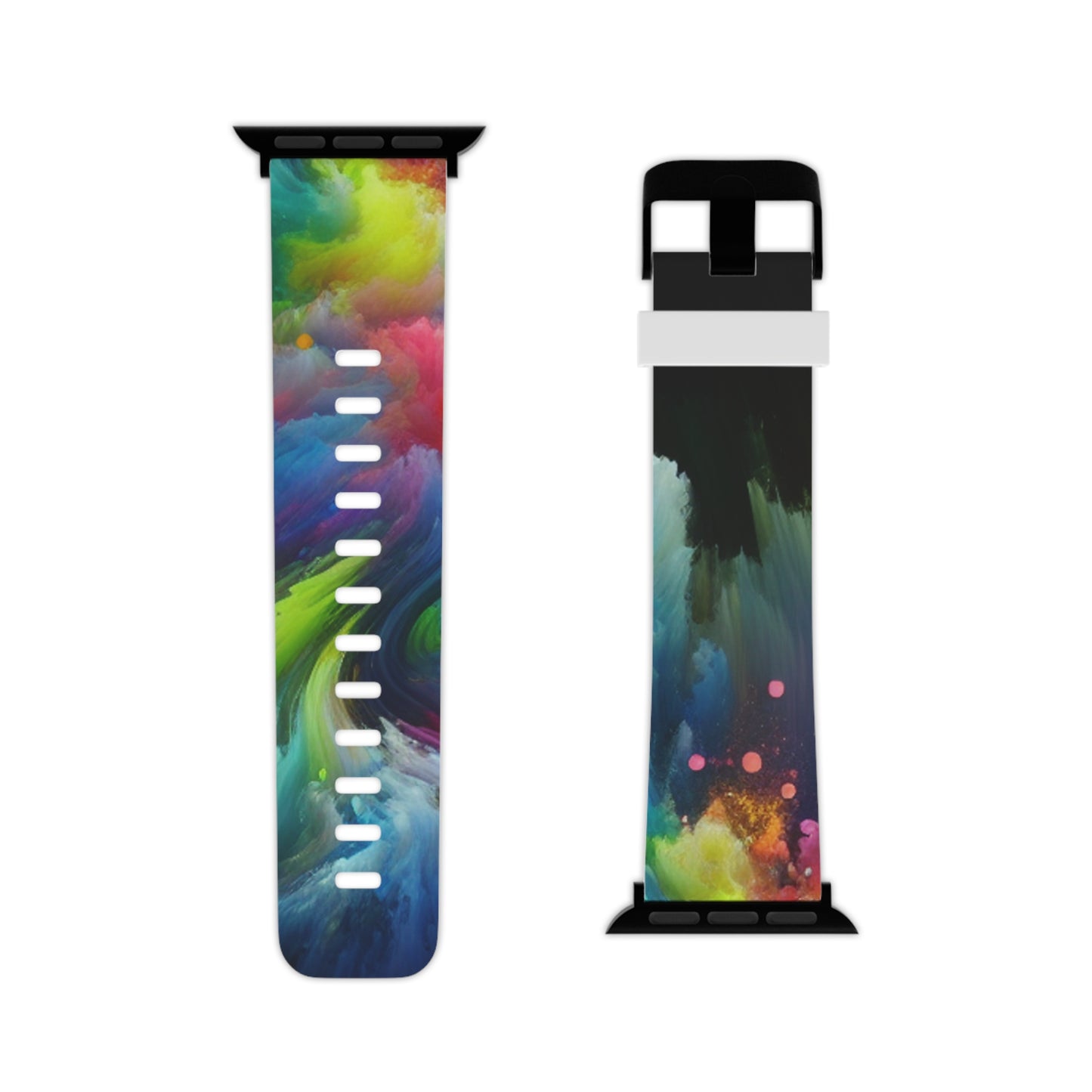 "Neon Flowscape" - Trippy Infinity Patterns Iwatch Band