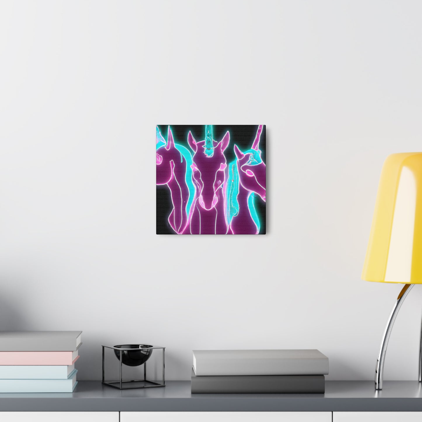 "Neon Unicorn Posse" NEON Unicorns Art Canvas