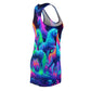 Neon Skyscape of Unicorns Neon Unicorns Racerback Dress