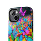"Neon Butterfly Mural" NEON Butterflies Tough Phone Case Iphone 6 7 8 9 10 11 12 13 14 SE X XR XS Pro Max Mini Plus
