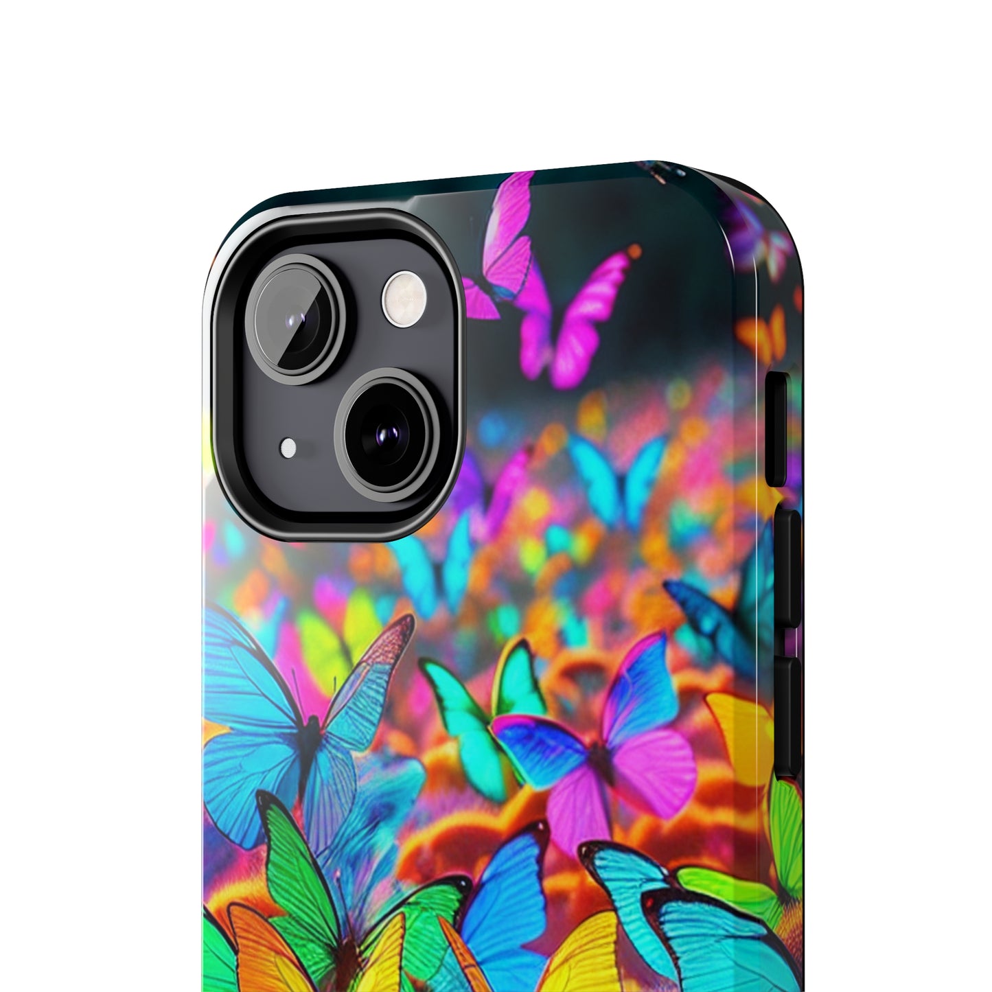 "Neon Butterfly Mural" NEON Butterflies Tough Phone Case Iphone 6 7 8 9 10 11 12 13 14 SE X XR XS Pro Max Mini Plus
